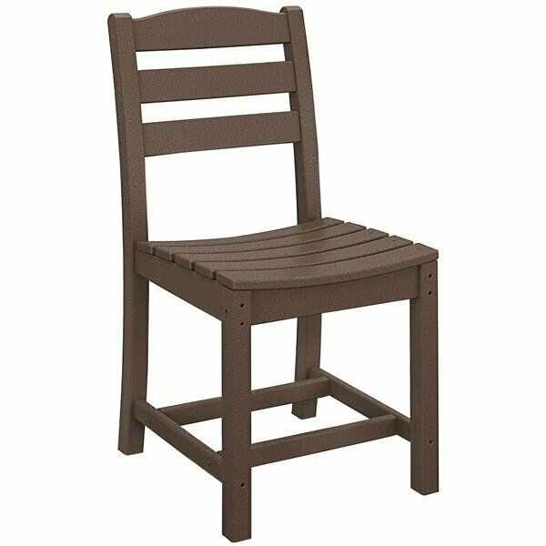 Polywood TD100MA La Casa Cafe Mahogany Dining Side Chair 633TD100MA